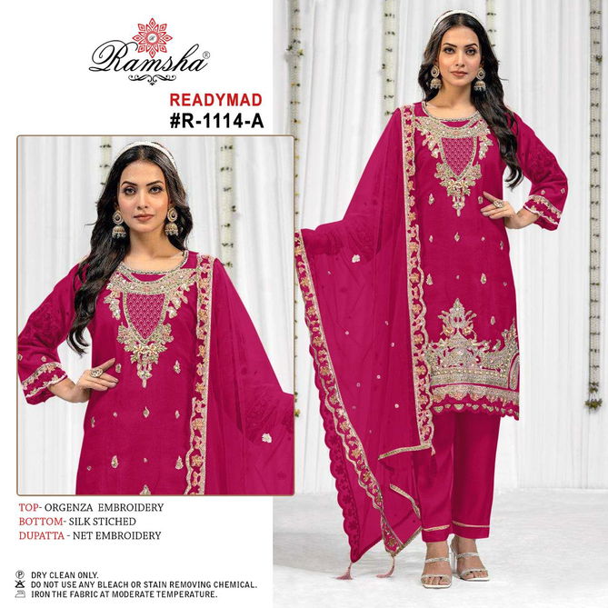 R 1110 Nx A To D By Ramsha Organza Pakistani Readymade Suits Wholesale Price